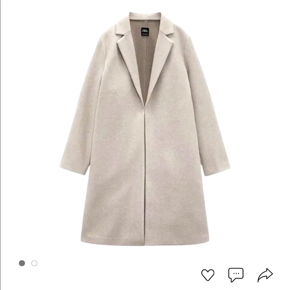 Zara lapel coat xs